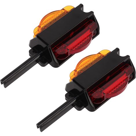 12V DC IP67 Wasserdichte Seitenblinker, 14 helle LEDs für Wohnmobil, Anhänger, LKW, Boot, Bus, Quad – Paar rote und gelbe Blinker. (1/5)