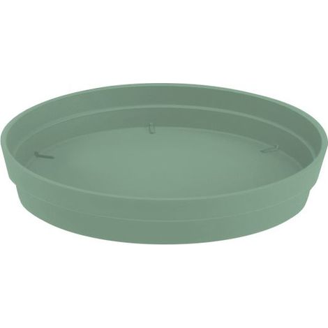 Soucoupe Ø15 cm pour pot de fleur Toscane Ø20 cm - Vert Laurier - EDA (1/2)