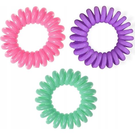 Elastici per capelli in silicone, 4 pezzi, colorati (1/5)