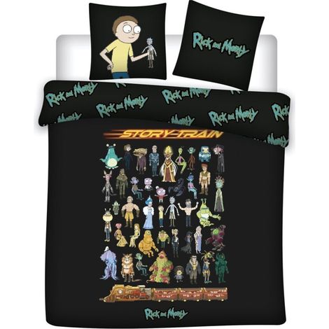 Parure de lit double réversible Rick et Morty - 220 cm x 240 cm (1/2)