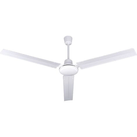 Ventilateur de plafond 70W – 3 pales en métal – Diamètre 142 cm – 5 vitesses de rotation – Sélecteur mural pour contrôle facile