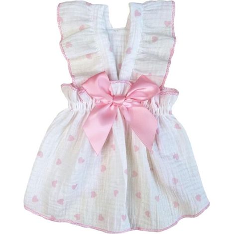 Robe imprimée cœur pour chien et chat, noeud décoratif, jolie robe pour chiot, tutu, chihuahua, poméranien, taille S (1/4)
