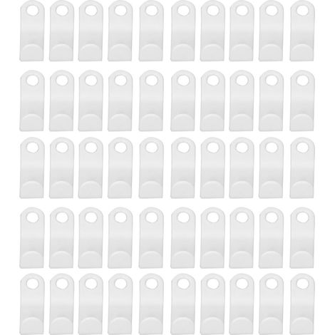 50 Crochets Cintres Solides Inodores Légers Blancs Épais pour Rangement Vêtements (1/5)