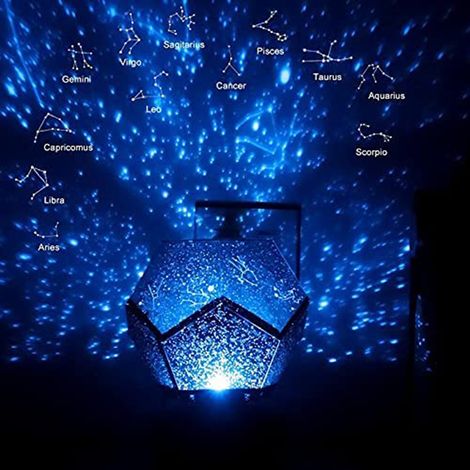Lampe de projection ciel étoilé, projecteur USB, veilleuse 3D, lampe de chevet pour chambre d'enfant (1/5)