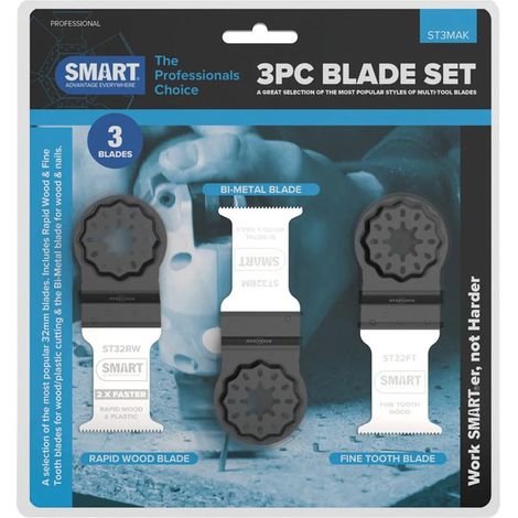 Smart ST3MAK Starlock Professional Series 32mm Multi Cutter Blade Set - 3 Piece