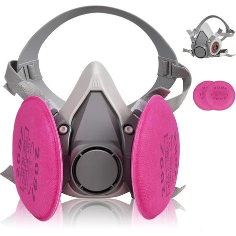 Demi-masque réutilisable contre la poussière, les particules, le pollen, la peinture au plomb, largement utilisé dans la peinture, la décoration, la menuiserie, le soudage, la coupe des métaux