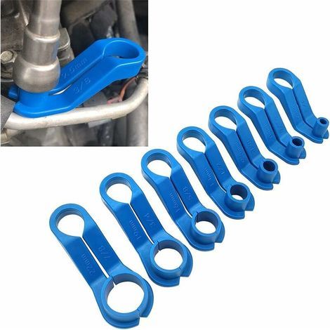 Set di 7 attrezzi per scollegare il tubo del carburante, strumento per sciogliere il fluoruro del refrigerante dell'aria condizionata dell'auto in ABS, set di attrezzi per la riparazione dell'auto, bl (1/5)