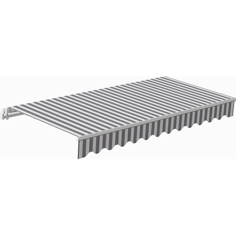 Gelenkarmmarkise SUNSHINE grau weiss (1/2)