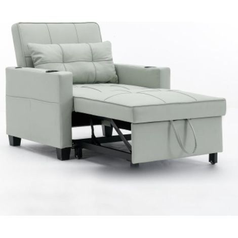Fauteuil-lit 3 en 1 extensible avec USB et porte-gobelets (1/2)