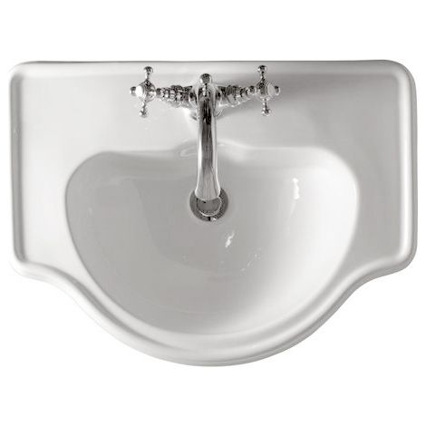 Cristina Ondyna – Vasque à encastrer 62x45,5cm avec trop-plein – Céramique lisse et durable – Encastrable profondeur 18,5cm – WCH1030 (1/2)