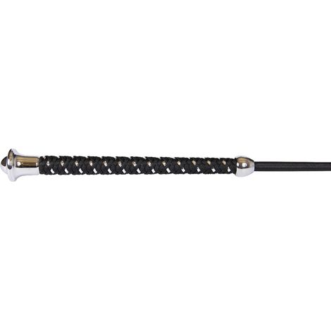 ELDORADO Dressurgerte mit Silberknauf - schwarz - 120 cm