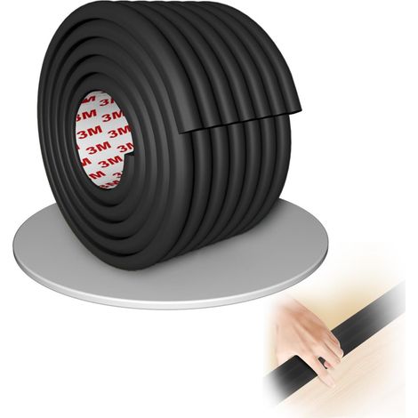 Protection Bords Meubles bébé 2m Noir Mousse sécuritaire pour Table, Coin évier, Verre, réfrigérateur, Angles saillants Protection Antichoc autocollante (1/5)