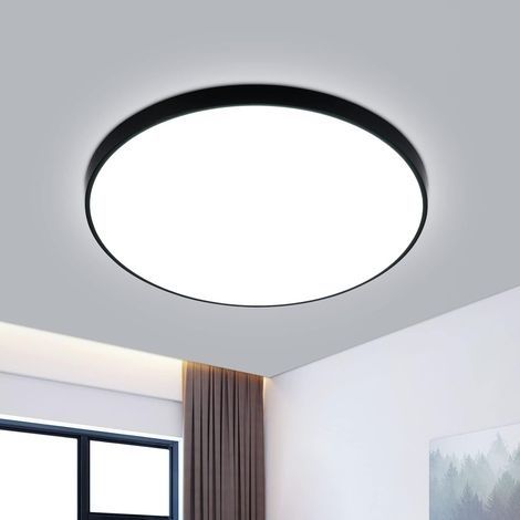 24W Plafonnier LED, 850LM Lampe Plafond Ø40, Luminaire Salle de Bain Blanc Froid 6500K Plafonnier Intérieur Encastré Rond Lampe de Plafond pour Chambre Salon Salle de Bain Cuisine Couloir (1/5)