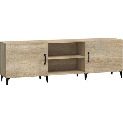 Meuble TV, Étagère TV, Meuble de Salon, Chêne sonoma 150x30x50 cm Bois d'ingénierie OIB6818E (1/5)