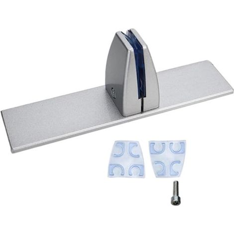 T-förmige Tischklemme – Aluminiumlegierung – mit separatem Fuß – geeignet für Trennwände von 2–25 mm Stärke – Silber (1/5)