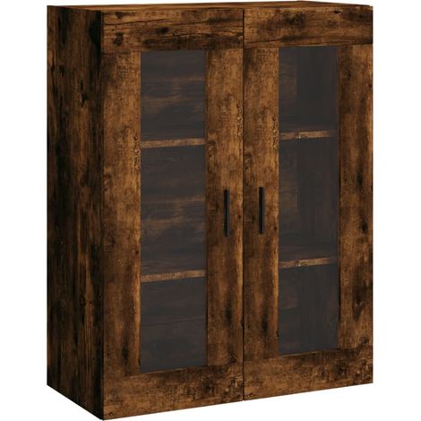 Armoire murale Salon,Meuble bas de Rangement,Meuble TV chêne fumé 69,5x34x90 cm -51293 (1/5)