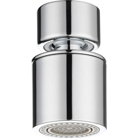 Aérateur de Robinet Pivotant 360°Mousseur Robinet Femelle 22mm de Cuisine Double Fonction, Chrome, AFA008 (1/5)
