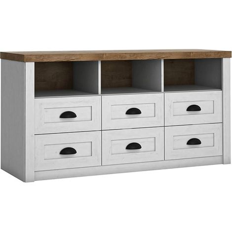 AX LIVING Kommode mit Schubladen Palmano K6S – 130 cm, Andersen Kiefer
