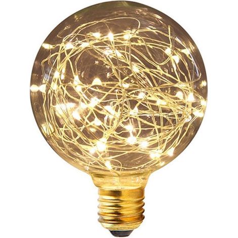 E27 3W LED-Lampe, G95 Vintage-Edison-Stil, warmweiß 2400K, nicht dimmbar, für die Innendekoration (1/5)