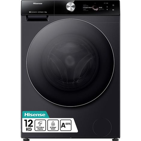 Hisense WF7S1247BB lavatrice Caricamento frontale 12 kg 1400 Giri min Nero (1/3)