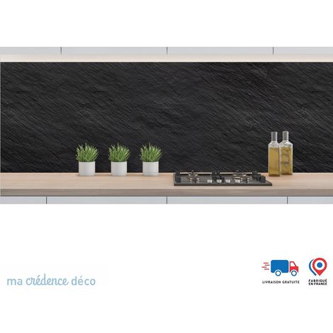 Crédence : Ardoise noir 1 - Alu composite - 60 - 120 (1/3)