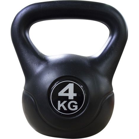 186946 Pesa rusa Kettlebell fitness 4kg en pvc con arena y mango anti-roce