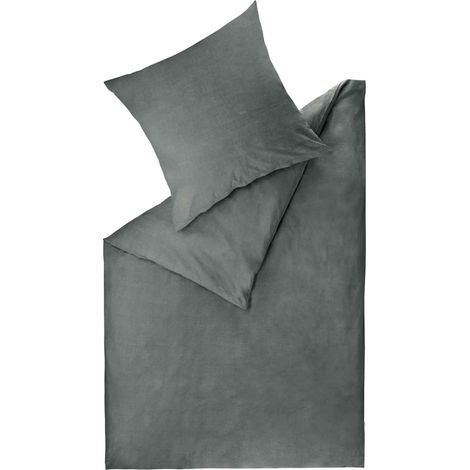 ESPRIT Renforcé Bettwäsche HARP - 1 Stück 140x200 cm, Anthrazit