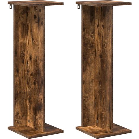 Maison Exclusive - Supporto per piante 2 pz Rovere Fumo 25 x 25,5 x 80,5 cm (1/5)