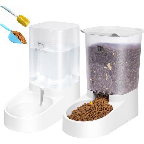 Abreuvoir et alimentateur Automatique pour Chats, Chiens, 3,8 L avec Distributeur d'eau et Distributeur Automatique pour Animaux