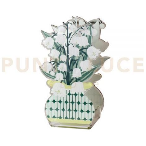 MINI PROFUMATORE MUGHETTO MARY IN CRISTALLO ACRILICO DECORATO BIANCO FRAGRANZA BY CHIARA FIRENZE DESTINO 50ML