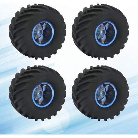 4 Pneus Monster Truck 1/10 avec Jantes pour Voiture Télécommandée RC (1/5)