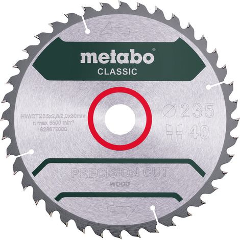 Metabo Sägeblatt precision cut wood - classic, 235x30 Z40 WZ 15° (1/3)