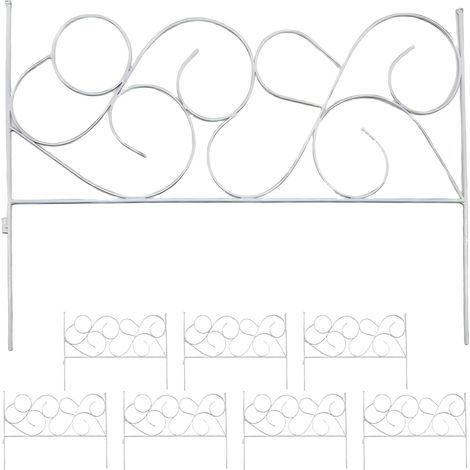 Metall-Garteneinfassung, 8-teiliges Jugendstil-Design