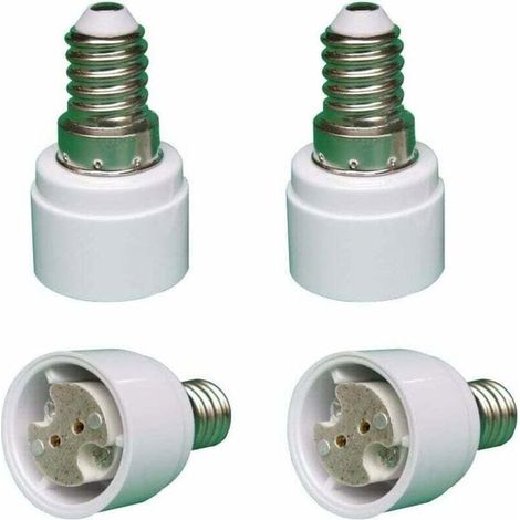 Adaptateurs de culot E14 – Lot de 4 – Compatibles E14 vers G4, MR16, GU5.3, GU4 (1/4)