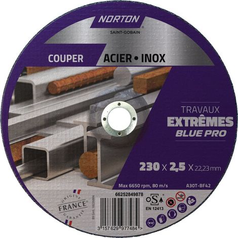 Disque Tronçonner Norton Extrême 230mm Coupe Rapide Et Durable Pour Métaux Exigeants - Norton