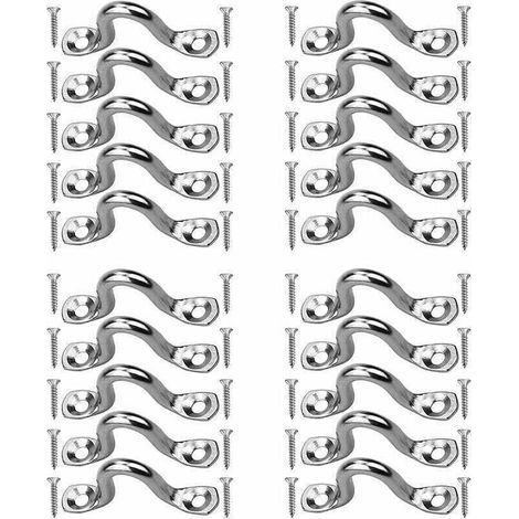 20 Stück Edelstahl-Ösenplatten – Deckschnallen für Kajak/Kanu – mit 40 Schrauben, Noppenform – robust und wasserdicht – für Kajakfahrer und Wassersportbegeisterte (1/5)