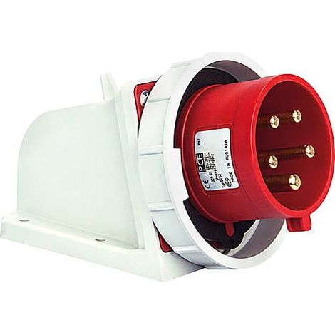CEE-Prise murale 32A, 400V Twist, IP67, bornes à vis fermtures borgnes incluses