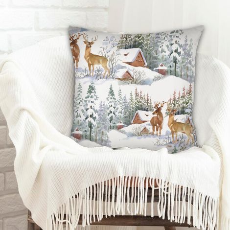 Housses de coussin en polyester résistante fermeture à glissière pour canapé lit chaise décoratif de ferme la saint-valentin (1/5)