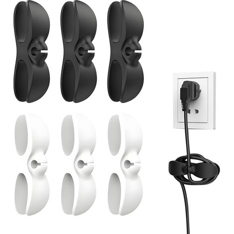 Organisateur de Cable,8 PCS Enrouleur de Câble Réducteur de Câble Organisateur de Fil Electrique pour Appareils Cable Support de Cordon (1/5)