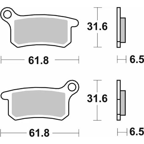 PASTILLAS DE FRENO SBS NUEVAS KH357 SINTER PARA TODO TERRENO COLOR DORADO DELANTERAS/TRASERA KTM SX 65 '09-'21, GASGAS MC 65 '21-, HUSQVARNA TC 65 '17-, SX 85 '04-'11, GASGAS MC 65 21-