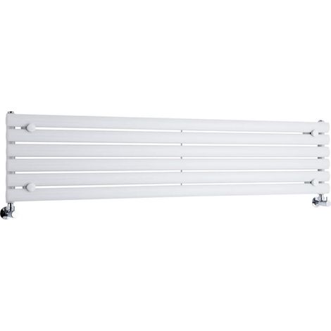 Hudson Reed Vitality – Radiateur Design Horizontal – Blanc – 35.4 x 160cm