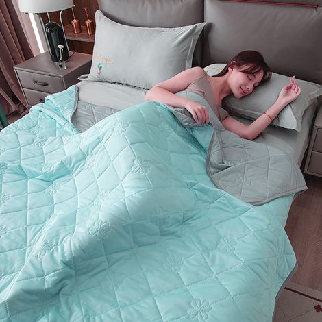 Couette Rafraîchissante - Tissu Lavé À L'Eau - 150 x 200 cm - Pour Été - 1 Pièce (1/5)