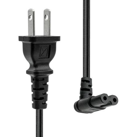 Câble d'alimentation ProXtend US type A vers coudé C7 2 m noir, PC-AC7A-002