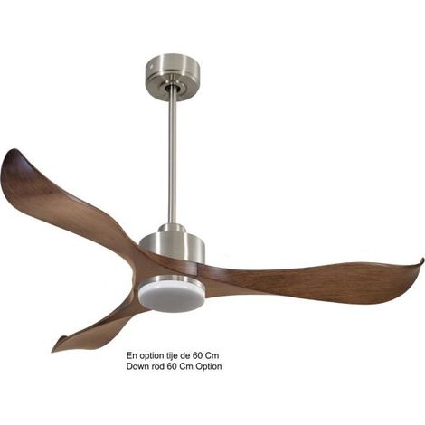 Modulo de KlassFan - Super déstratificateur d'air, avec Lumière Chrome et bois idéal pour 70 à 90 m² KLDC3P2WoL1ch (1/5)