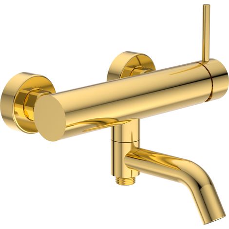 BALNEO Robinet de baignoire or brillant Acier inoxydable  Mitigeur mural pour baignoire CASCADE (1/5)