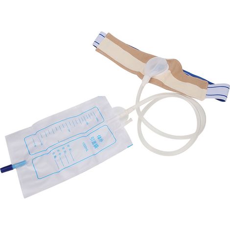 Poche de recueil d'urine en silicone pour la taille, fixation de cathéter portable, entonnoir (1/5)