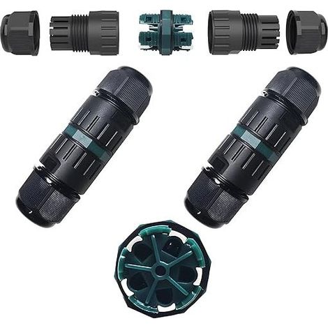Waterproof Connector M25 Waterproof Cable Connector Ø 8-12 mm Weatherproof Outdoor Connection Cable Socket 5 Pole (1/5)