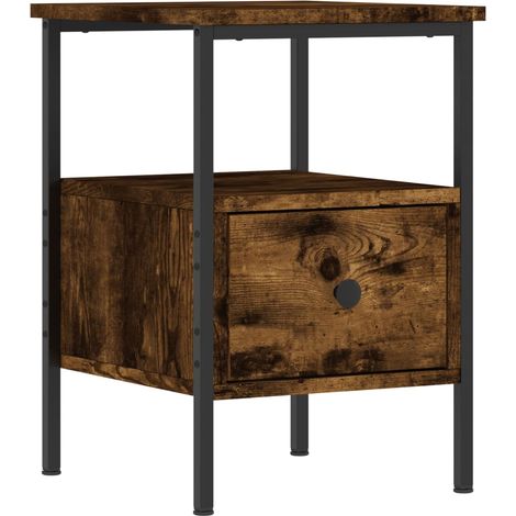 Maison Exclusive - Nachttisch Räuchereiche 34x36x50 cm Holzwerkst