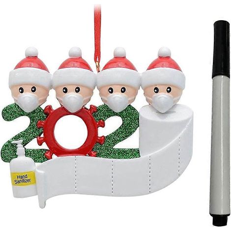 ensemble de jolies décorations de Noël en plastique à suspendre pour sapin de Noël 2020-8.5X7.5CM (1/2)