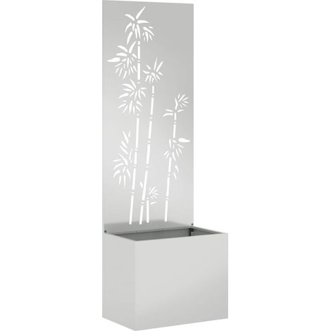 Garten Sichtschutz-Leinwand Silber 50 x 150 cm Verzinkter Stahl